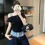 大码夏季露肩短袖t恤
