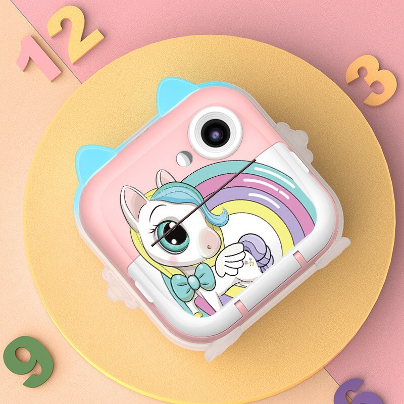 Cross-border New Children Print Camera Small Mini Polonoid Dual Lens Toy Digital Printable Student