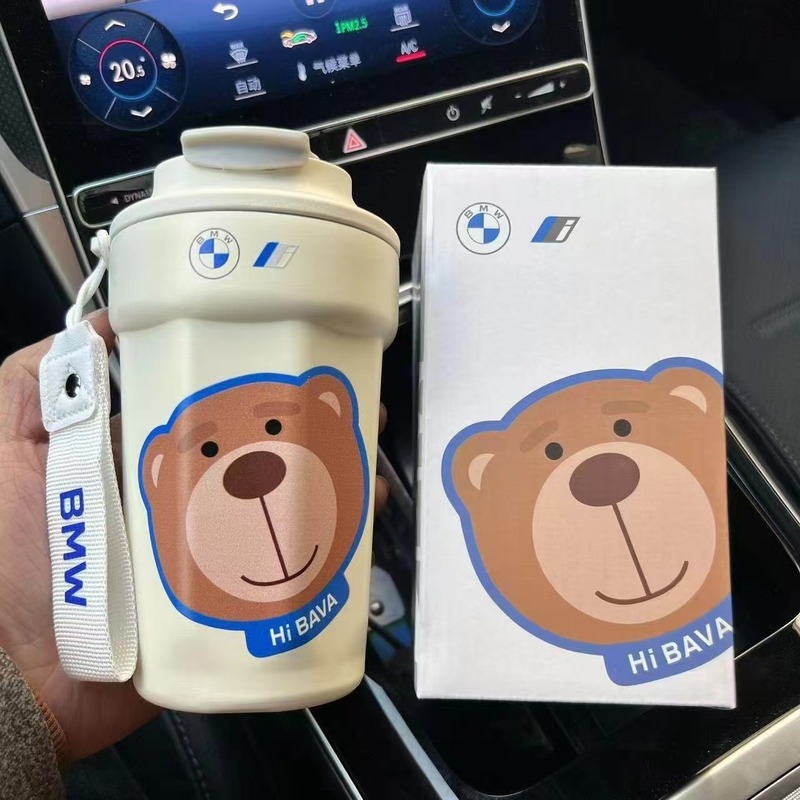 クロスボーダー特別供給 316 ステンレス鋼ライナー八角形コーヒーカップポータブルカーカップ屋外断熱カップキャリーストラップ付き|undefined