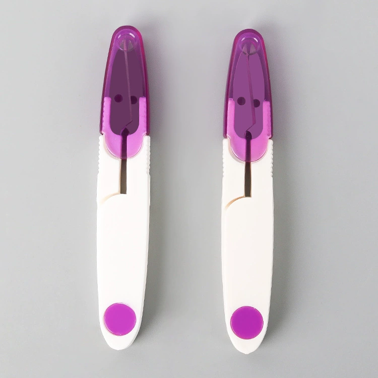 Cross-Stitch Small Sewing Scissors, Transparent Cover, U-Shaped Spring, Compact 8.7 cm