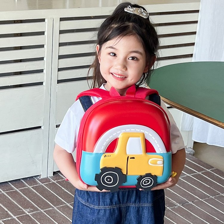 Nueva mochila escolar de jardín de infantes con carcasa dura, gran capacidad, protección de la columna vertebral, mochila infantil de dibujos animados, mochila de viaje informal para niños y niñas