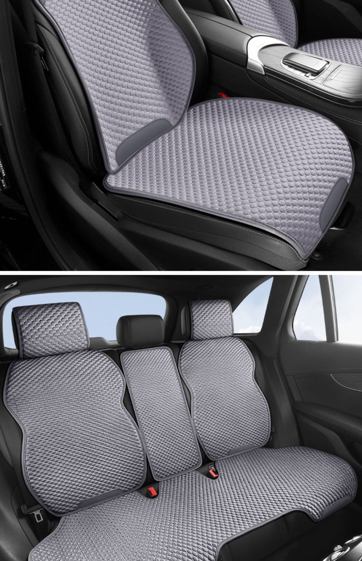 Suitable for Car Seat Cushions, Universal Seat Cushions for All Seasons, Single-Piece Summer Ice Silk Seat Cushions, Half-Pack Seat Covers for the Car
