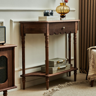 North American black walnut wood all solid wood antique porch table against the wall entry facing the opposite door porch table living room porch cabinet
