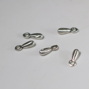 925 Silver Water Drop Tail Pendant Bead Accessories Frosted Old Sterling Silver Long Water Drop Pendant Handmade DIY Accessories