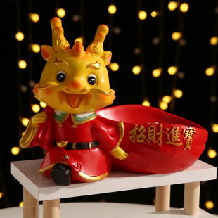 New creative furilong desktop hallway home storage resin crafts decoration cute Zodiac gift