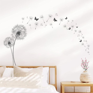 BR0310E creative dandelion self-adhesive wall stickers beautiful personality simple room background wall decoration stickers