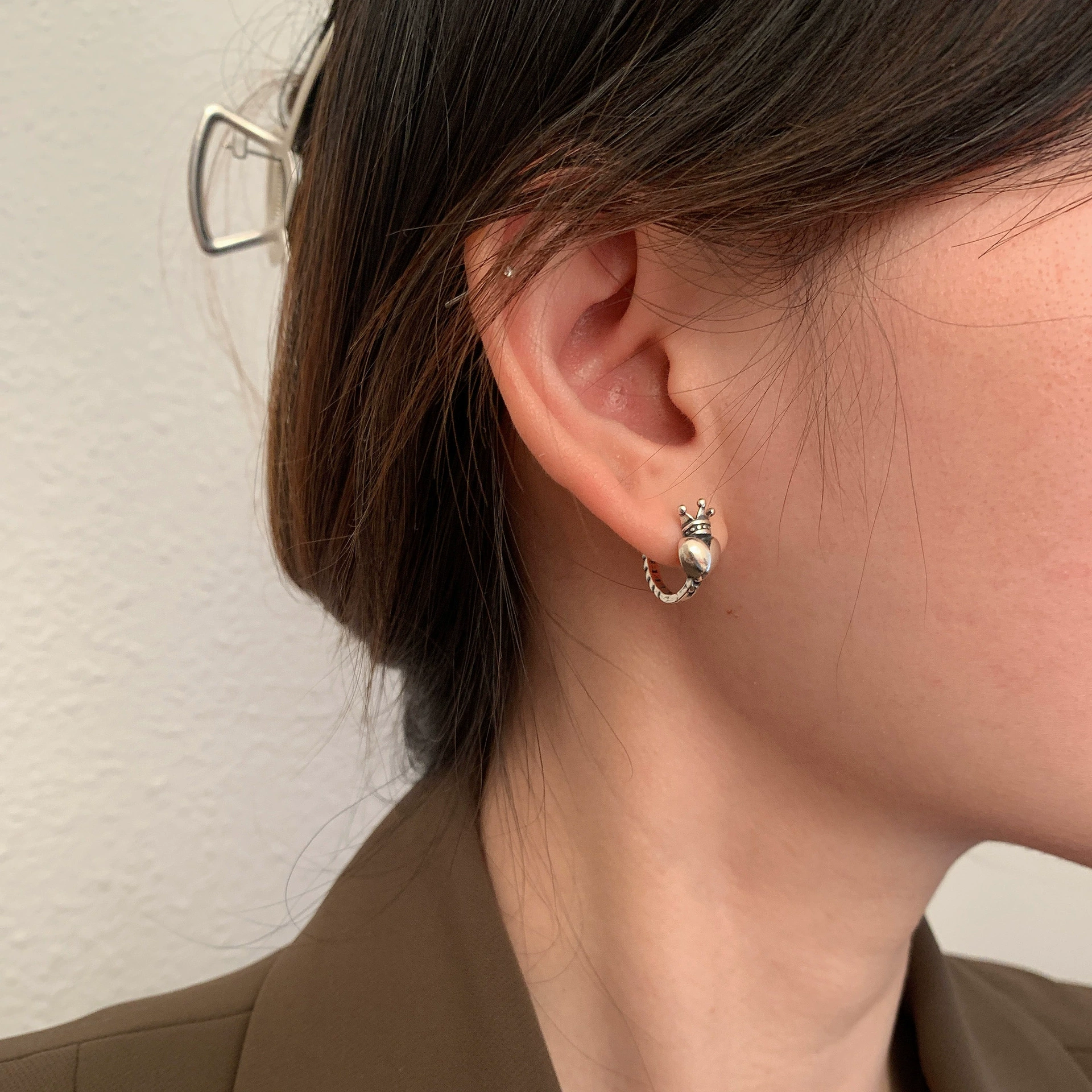 Genuine design earrings, silver 925 sample, 2022 collection