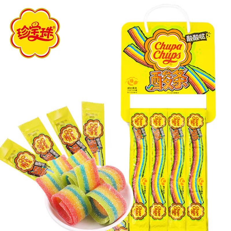 Treasure bead acid strip candy 48 pieces soft candy sweet and sour juice candy children's creative snack candy wholesale