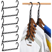 亚马逊多功能五孔塑料防风魔术衣架家用衣橱分类整理晾晒挂钩衣架