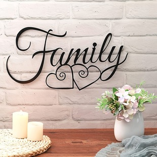 Cross-border Amazon Explosions Laser Cutting Iron Silhouette English Letter Wall Decoration Crafts Wall Decoration