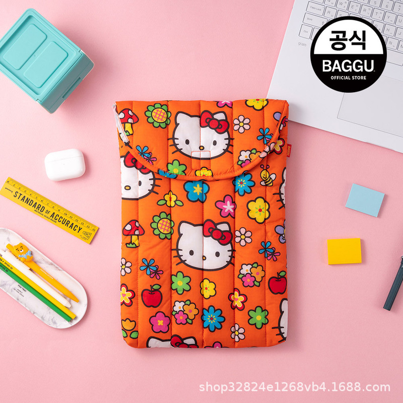 In-Stock Korean Kt Cat and Puppy Cartoon Tablet Storage Bag Laptop Sleeve 16inch Suitable for Shockproof