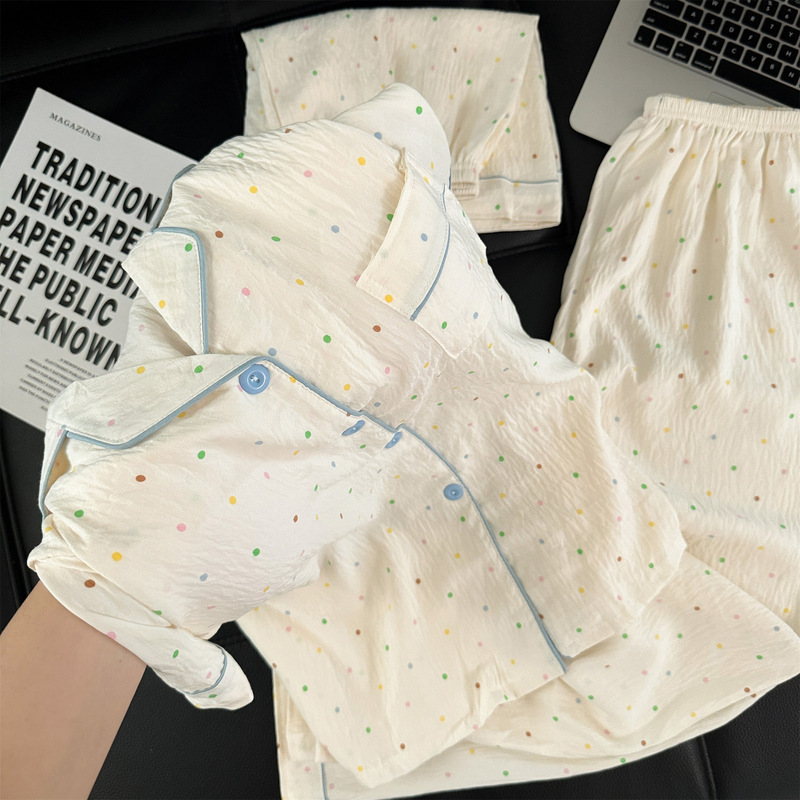 Japanese-Style Trendy Cute Influencer Plus-Size Pajamas for Women, Spring and Summer Models, Can Be Worn Outside, Casual Three-Piece Home Wear Set Japanese-Style Trendy Cute Influencer Plus-Size Pajamas for Women, Spring and Summer Models, Can Be Worn Outside, Casual Three-Piece Home Wear Set