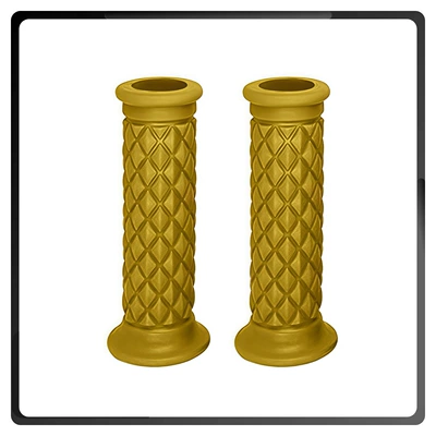 Motorcycle Handle Cover: Grips High-Quality Tpu Diamond-Shaped - 22mm-beef-tendon-yellow