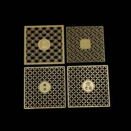 金属镂空铜片首饰盒装饰品挂件腐蚀工艺古风礼品盒金属配件镂空片