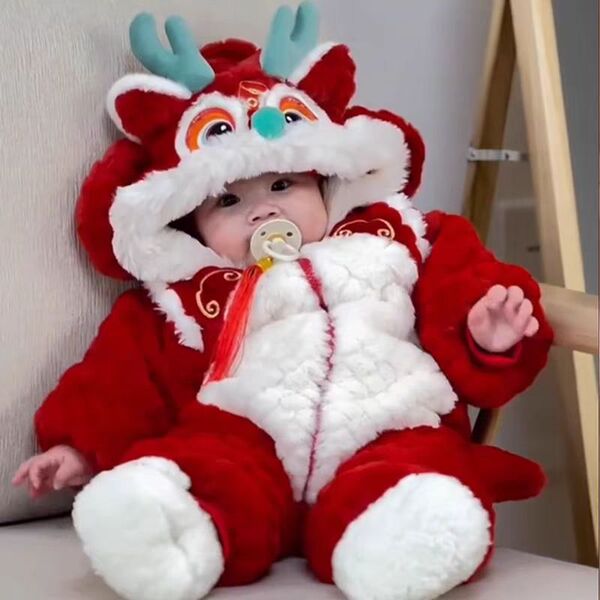 Children's cute warm dinosaur