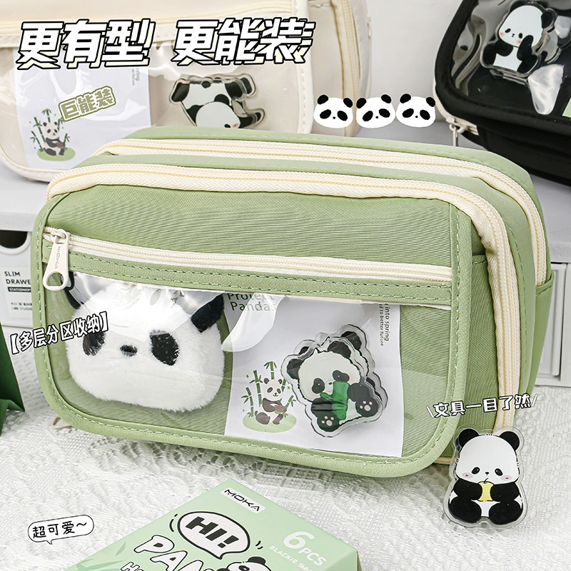 Откидная сумка-карандаш большой емкости, студенческая канцелярская сумка, простой пенал для канцелярских принадлежностей, креативный пенал для девочек, многослойная коробка для канцелярских принадлежностей