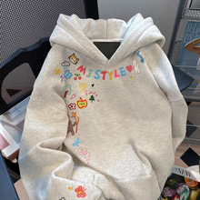 奥特莱斯～专柜剪标撤回外贸重磅国潮宽松连帽卫衣男女款慵懒外套