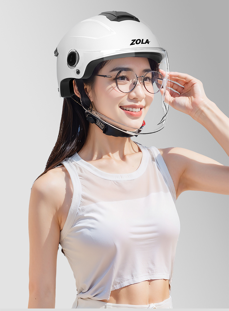New national standard 3C certification electric car helmet double mirror men's and women's summer sunscreen four seasons universal battery motorcycle helmet