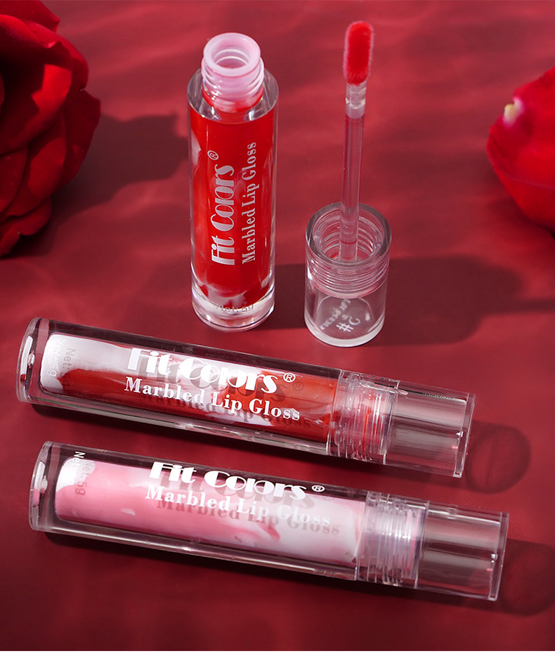 Fit Colors Marble Mirror Lip Gloss Water Essence Lip Mask Easy to Apply lip gloss undefined