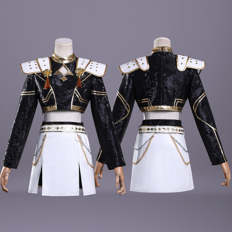K-POP猎魔女团cos 鲁米佐依米拉黑金皮款cosplay电影打歌服cos服|undefined