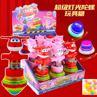 陀螺糖果玩具超级灯光儿童糖玩卡通创意零食批发玩具零食