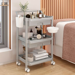 Beauty Cart, Beauty Salon Special Trolley, Tool Cart, Instrument Cart, Eyelashes, Manicure and Hair Salon Storage Rack, Instrument Cart