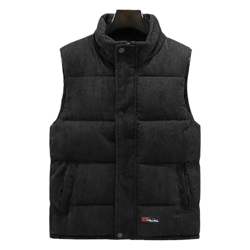 Chaleco de Pana de Moda para Hombre, Estilo Europeo y Americano, Comercio Transfronterizo, Otoño-Invierno, Nuevo Chaleco de Algodón Cálido