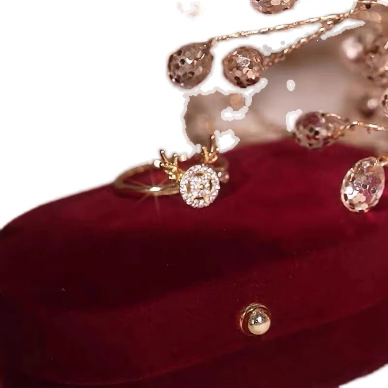 Fashion Deer Copper Plating Inlay Zircon Open Ring 1 Piece