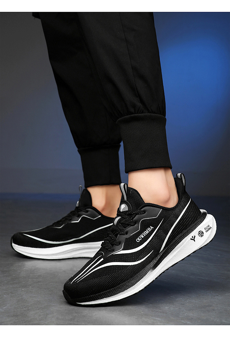Carbon Plate Running Shoes Breathable Shock Absorbing Trainers_voghion.com