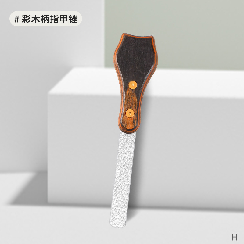Mango de madera, conjunto de tijeras de uñas, alicates grandes duros, cuchillo de uñas, alicates de uñas, abertura de uñas gruesas.