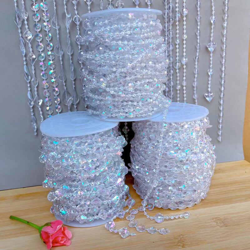Acrylic Bead Curtain Line Curtain Wedding Road Lead Crystal String Wedding Scene Stage Ceiling Decoration DIY Door Curtain Partition Acrylic Bead Curtain Line Curtain Wedding Road Lead Crystal String Wedding Scene Stage Ceiling Decoration DIY Door Curtain Partition