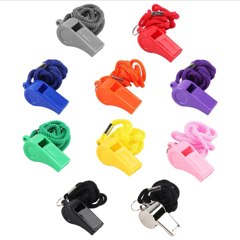 プラスチックホイッスルスポット卸売ミディアムカラーベルトロープ屋外審判ファン応援スポーツ|undefined