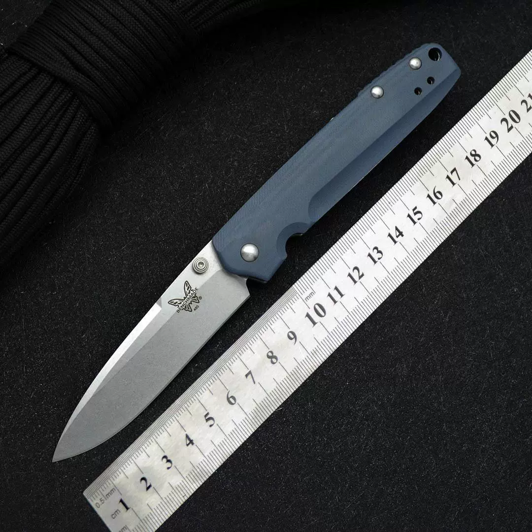 Складной нож (бабочка) BM485, лезло D2 8,0 см, рукоять G10, камнепласт