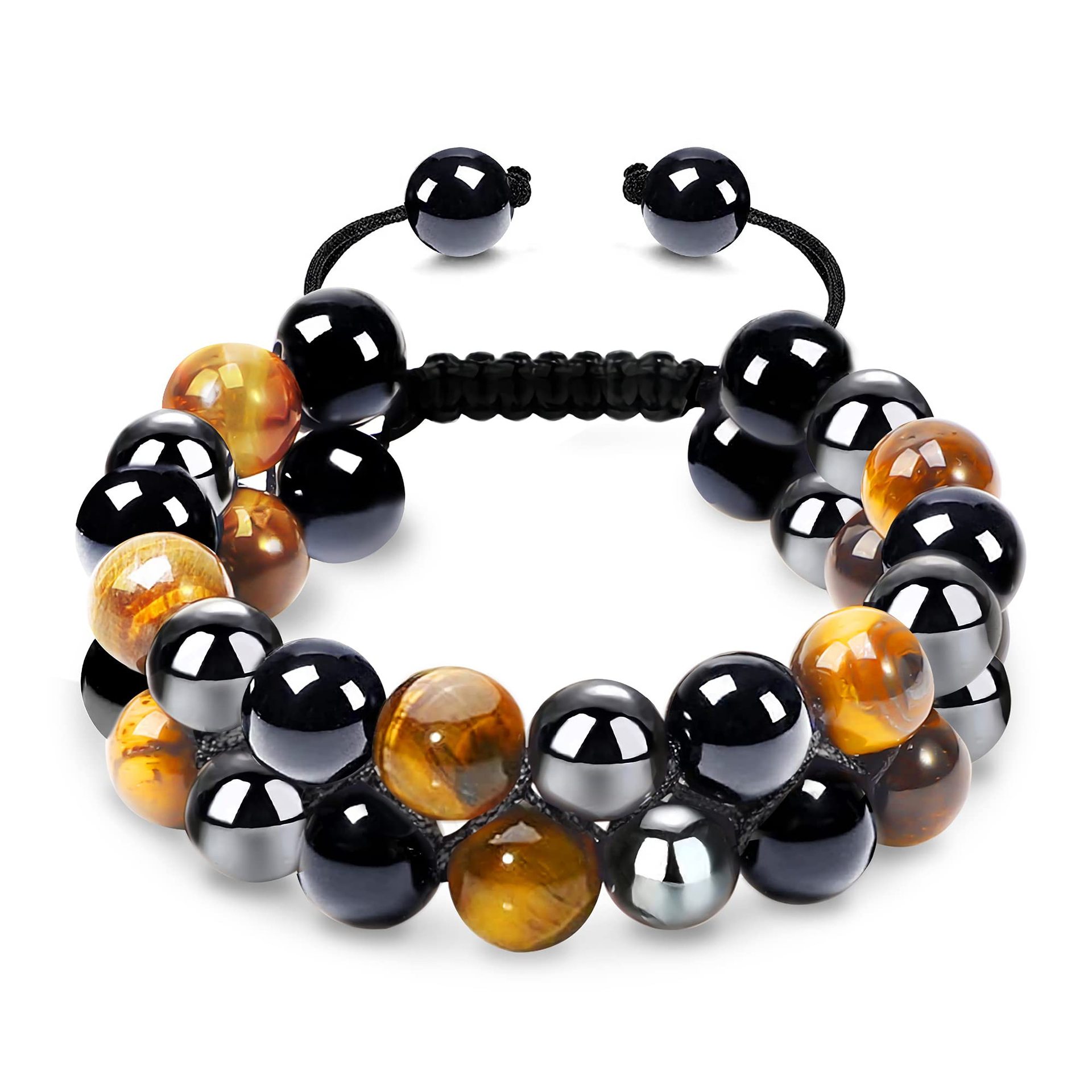 Retro Gradient Color natural stone Handmade Bracelets 1 Piece