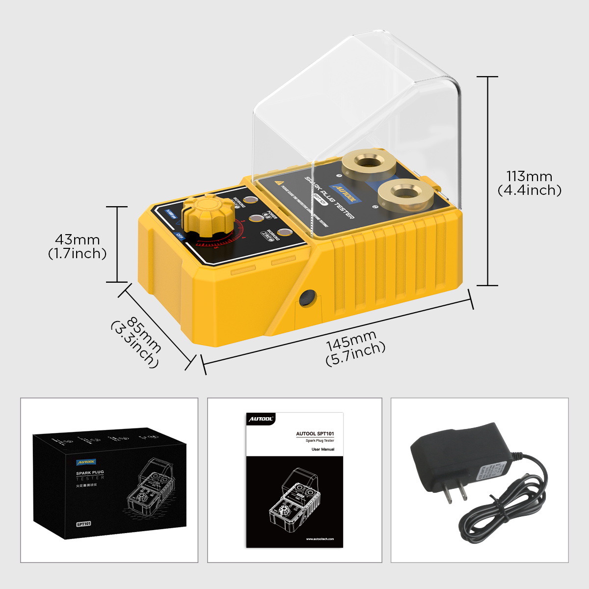 Probador de Bujías AUTOOL SPT101, Probador de Bujías Eléctrico para Automóviles