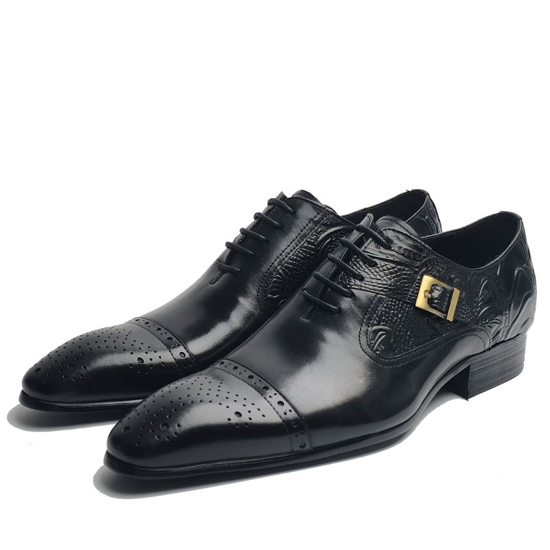 经典奢华男士鞋牛津婚礼派对正式真皮礼服鞋欧式男士高品质新款