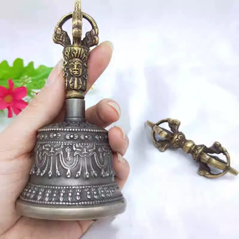Мини-непальские импортные колокольчики и пестики из Ваджры, пятирядные ваджрные колокольчики и пестики с шестью иероглифами, украшения из пятирядных ваджрных колокольчиков и пестиков