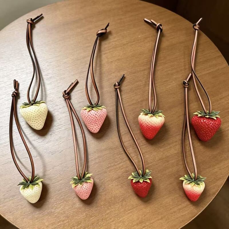 Simulated 3D Seedless Large Strawberry Bag Pendant, Strawberry Keychain, Women's Bag Accessory, Fruit Keychain Simulated 3D Seedless Large Strawberry Bag Pendant, Strawberry Keychain, Women's Bag Accessory, Fruit Keychain