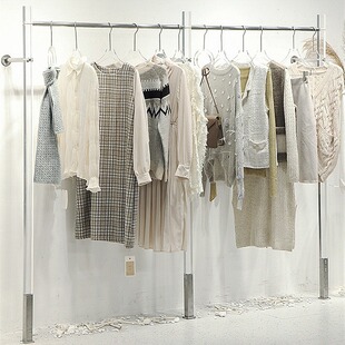Clothing Store Display Rack Acrylic Wall Rack Wall Rack Hanger Nakajima Stand Floor Rack Women's Clothing Store Display Rack