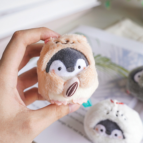 Japanese positive energy hamster little penguin plush pendant small doll bag pendant cute doll keychain gift