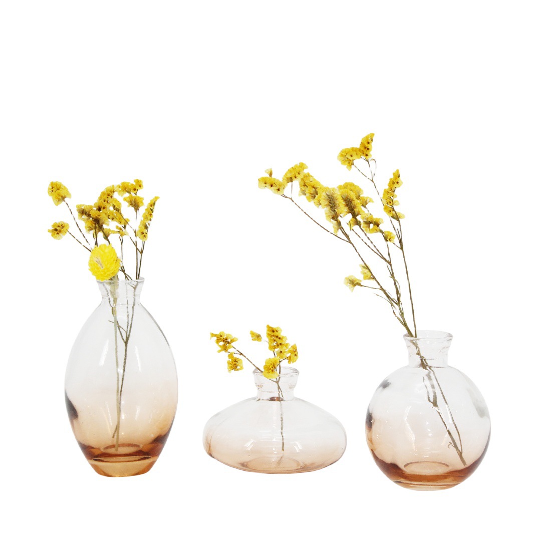 Vintage nórdico mini jarrón artesanía de alta calidad decoración de mesa jarrón de vidrio en el viento de alto valor