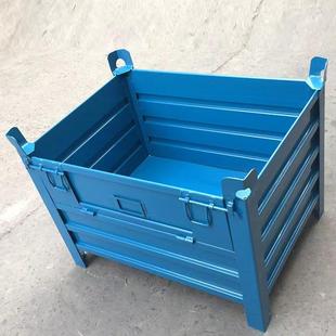 Metal Turnover Box, Heavy-Duty Iron Plate Box, Iron Box, Workshop Iron Filings Box, Material Box, Iron Frame Storage Cage, Iron Parts Box
