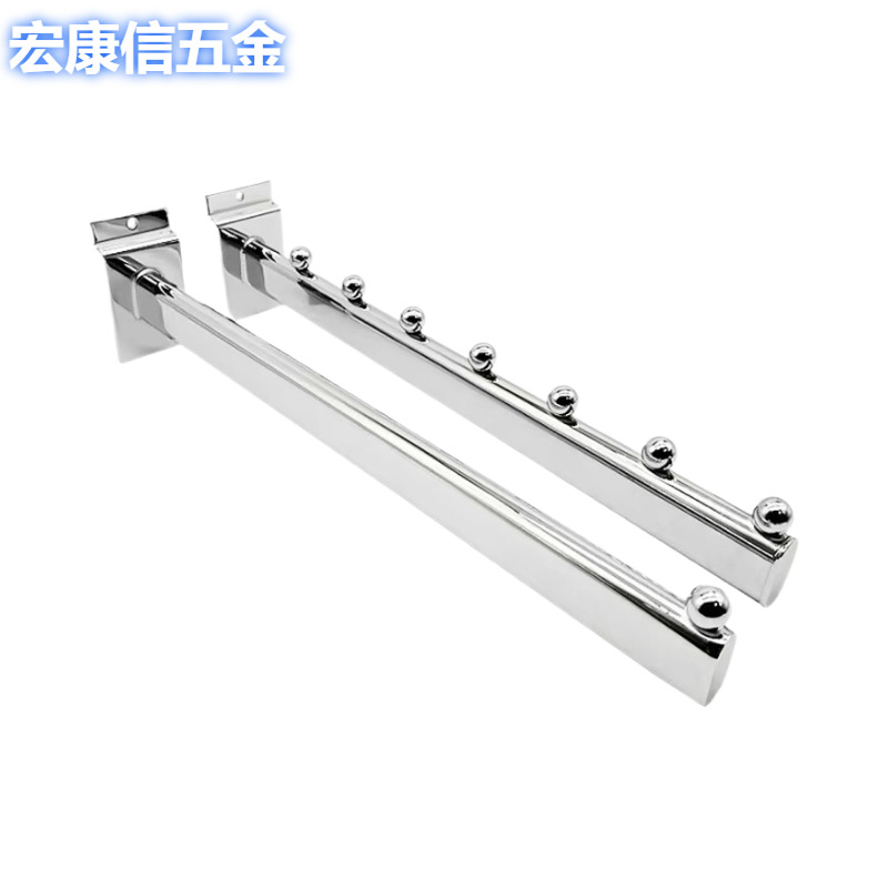 Fábrica de Foshan de alta calidad galvanizado galvanizado tubo de ranura circular gancho con cuentas tubo cuadrado gancho 5 perlas 7 perlas estante gancho de ropa