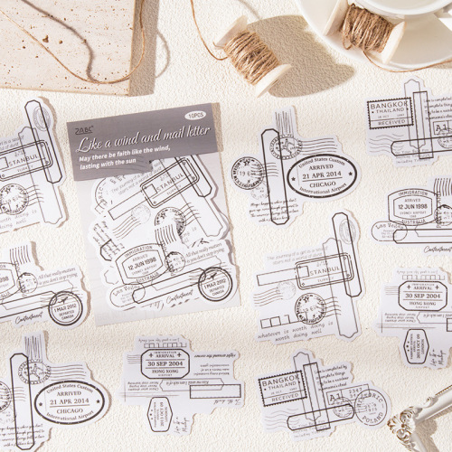 Yuzhen Time Memory DIY Sticker Notebook Material Cross-border Sticker Notebook Sticker English Handwritten Notebook Sticker Pack