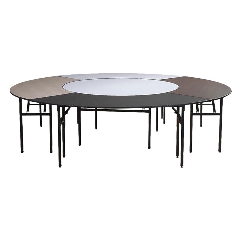 Fábrica al por mayor restaurante Mesa Redonda plegable mesa de comedor de cinco piezas restaurante del hotel banquete de boda mesa de comedor Mesa Redonda de PVC