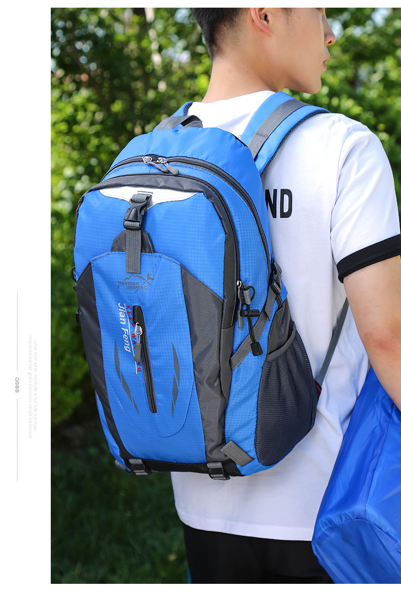 Tragbarer Outdoor-Wanderrucksack 40L großes Fassungsvermögen Farbblockierungs-Reiserucksack leichter Kurzstrecken-Reiserucksack Sport-Wanderrucksack