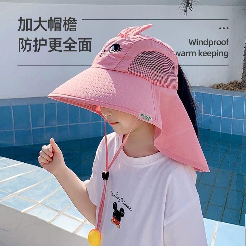 Nuevos niños bonitos animales sombreros solares para niños y niñas sombreros de sol anti-UV de verano sombreros de pescador de primavera y otoño