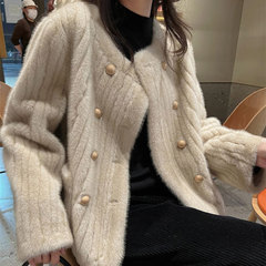 Ningpai 衣類毛皮コート女性の冬 2025 新しいスタイルヨーロッパミンクベルベット毛皮オールインワンラムウールコート