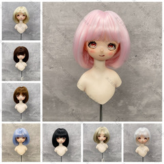 ルシーBJD SD三分六分人形斉前髪Bobo頭偽毛頭カバーshoppe海老皮人気スポット