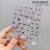 Three dimensional nail decoration with bow, internet celebrity